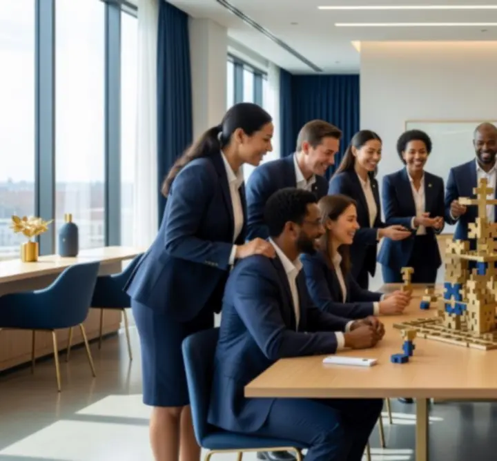 Zespół firmowy podczas integracji eventowej